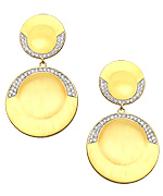 Seraphina Matte Gold Double Round Drop Earrings