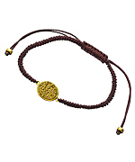 Seraphina Gold Oval Druzy Cotton Bracelet