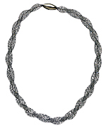 Seraphina Black Mesh Twisted Necklace