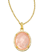 Seraphina Rose Quartz Pendant Necklace