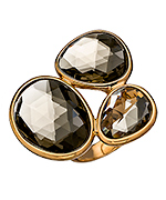 Seraphina Smoky Quartz Three Stone Ring