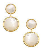 Seraphina Double Round Mother Of Pearl Earrings