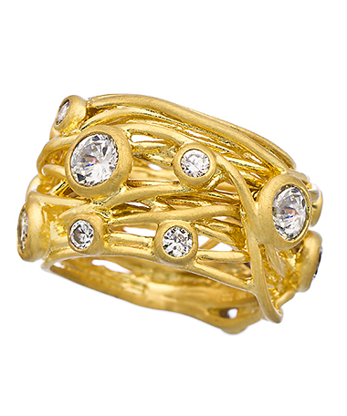 Seraphina CZ Gold Nest Cigar Band