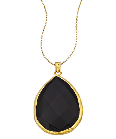 Seraphina Onyx Pear Pendant Necklace
