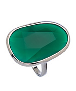 Seraphina Green Onyx Faceted Abstract Ring
