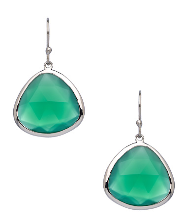 Seraphina Green Onyx Abstract Drop Earrings