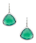 Seraphina Green Onyx Abstract Drop Earrings