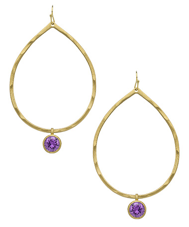 Seraphina CZ Matte Open Teardrop Earrings