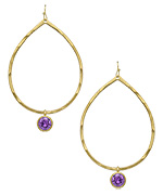 Seraphina CZ Matte Open Teardrop Earrings