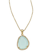 Seraphina Aqua Abstract Necklace