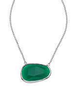 Seraphina Green Onyx Abstract Pendant Necklace