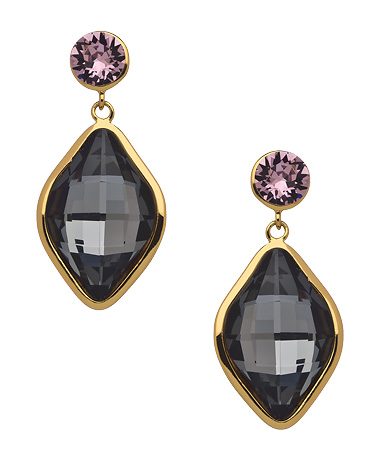Seraphina Amethyst Black Marquis Drop Earrings