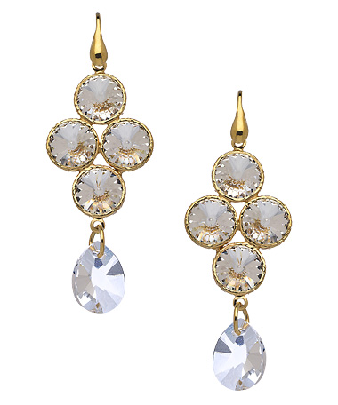 Seraphina Crystal Circle Chandelier Earrings
