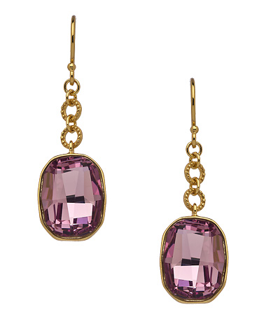 Seraphina Amethyst Crystal Swan Drop Earrings