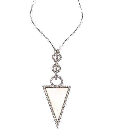 Seraphina Mother Of Pearl Triangle Necklace