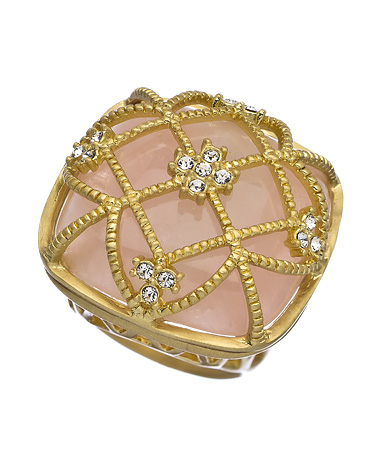 Seraphina Matte Overlay Rose Quartz Ring