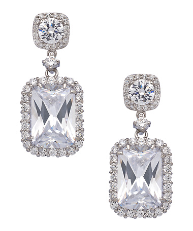 Seraphina Fancy CZ Rectangle Drop Earrings