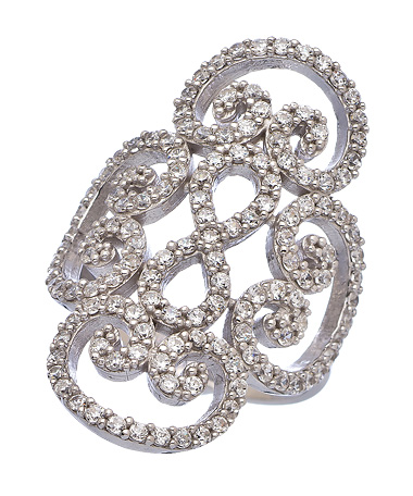 Seraphina Fancy Filigree CZ Ring
