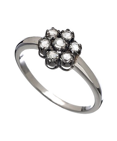 Sethi Couture 18k Rose Cut Diamond Flower Ring