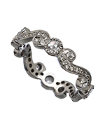 Sethi Couture 18k White Gold Diamond Scroll Ring