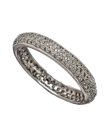 Sethi Couture Diamond Pave 18k White Gold Tire Eternity Band