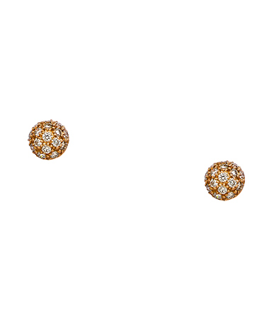 Sethi Couture Diamond Pave Ball Rose Gold Stud Earrings