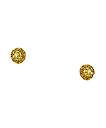 Sethi Couture White Diamond Pave 18k Yellow Gold Stud Earrings