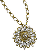 Shabana Khan Brin Gold Pendant Necklace