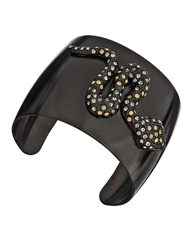 Shameless Jewelry Gunmetal Snake Cuff Bracelet