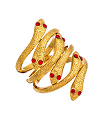 Shameless Jewelry Gold Medusa Snake Ring