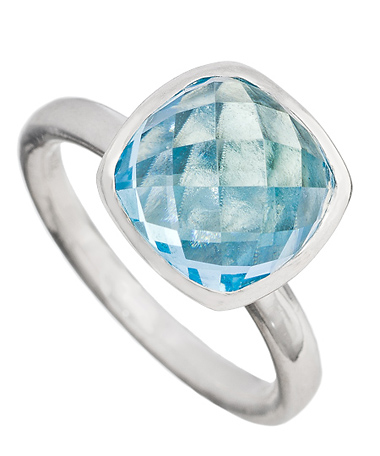 Shamila Fine Jewelry Blue Topaz Harem Stacking Ring