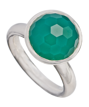Shamila Fine Jewelry Green Onyx Cosmic Cocktail Stacking Ring