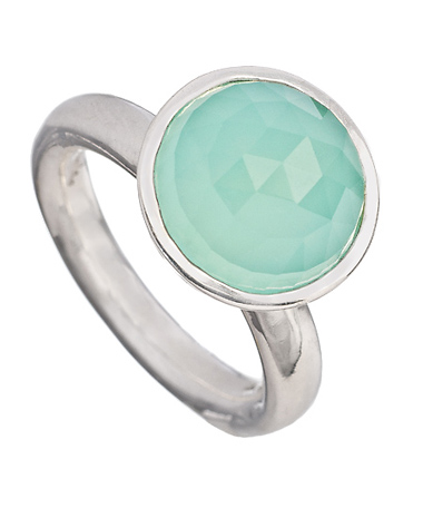 Shamila Fine Jewelry Peruvian Chalcedony Cosmic Cocktail Stacking Ring