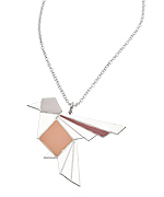 Shlomit Ofir Silver Origami Exotic Bird Necklace