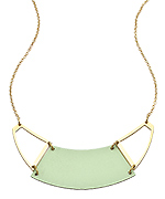 Shlomit Ofir Gold and Formica Divided Half Moon Necklace