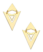 Shlomit Ofir Gold Shilo Chandelier Earrings