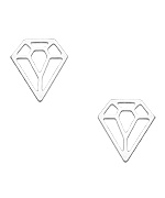 Shlomit Ofir Silver Diamond Post Earrings