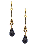 Baubella by Sophia & Chloe Paris Onyx Drop Earrings