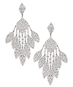 Stefanie Somers Silver and Crystal Swarovski Elements Giulia Chandelier Earrings