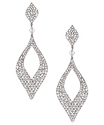 Stefanie Somers Silver and Crystal Swarovski Elements Phaedra Teardrop Earrings