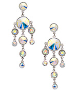 Stefanie Somers Silver and Crystal Swarovski Elements Bella Chandelier Earrings