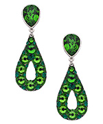Stefanie Somers Silver and Lush Swarovski Elements Kira Teardrop Earrings