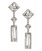 Trifles by Stefanie Somers Geometric Crystal Triple Drop Earrings
