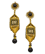 Taara Black Onyx Dreidel Earrings