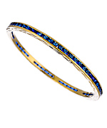 Taara Gold and Gemstone Channel Bangle Bracelets