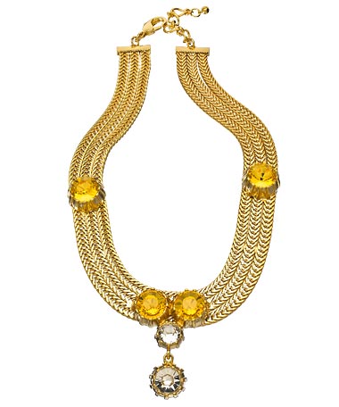 Taara Gold and Crystal Arohana Pendant Necklace