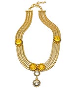 Taara Gold and Crystal Arohana Pendant Necklace