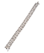 Tang and Song Sterling Silver and Baguette CZ Bracelet