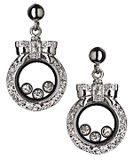 Tang and Song Cubic Zirconia Motion Earrings