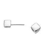 Tang & Song Silver Cube Stud Earrings
